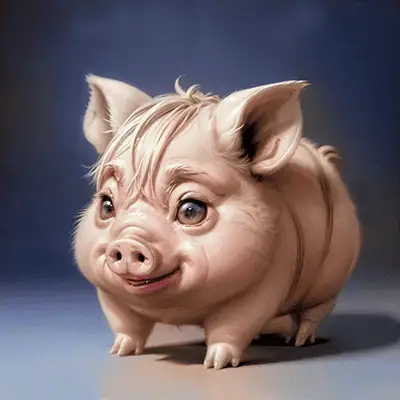 en generad bild av en gris